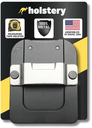 TapeMaster Pro - Soporte de Cinta métrica con Clip para cinturón, Bolsa de Herramientas, Bolsos o Pantalones, de Metal