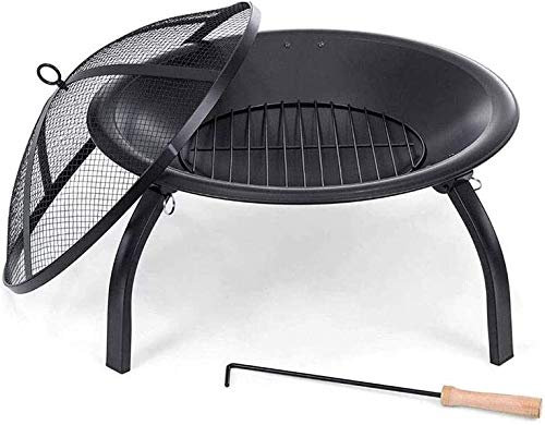 Pozo de Fuego al Aire Libre Pozo de Fuego de Gas al Aire Libre, Calentador portátil 56 cm de diámetro Tazón de Fuego para Barbacoa para jardín, Camping Brasero Estufa de Hoguera
