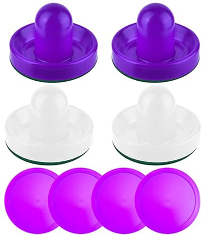LIbgiubhy Air Hockey Pusher Ligero Air Hockey Goalies Ice Pusher Pucks Tische Spielgriff Goalies Set Goalies