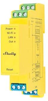 Shelly Pro RGBWW PM, LAN & WLAN-Smarter Lichtcontroller, Weißkanälen (CCT), LED-Streifen, Lichtsteuerung, Leistungsüberwachung, Dimmen, Kein Hub Еrforderlich