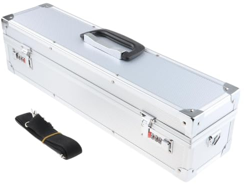 Estuche para cuchillos chef, caja de aluminio con cerradura y espuma, multiusos para cuchillos de cocina, 19.7 x 4.7 x 4.72 pulgadas
