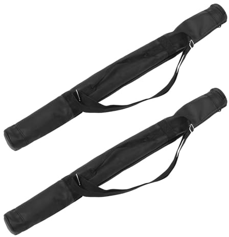 Abaodam Paquet à Dos Étanche en Cuir PU et Oxford pour 2 Battes de Baseball 81 CM Rangement Sécurisé pour Équipement de Softball Queue de Billard et Arts Martiaux Bretelles Réglables