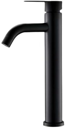 FACAIIO Per bagno nero opaco per rubinetto miscelatore con comando a leva singola, struttura in acciaio inox e flusso d'acqua efficiente per una facile installazione