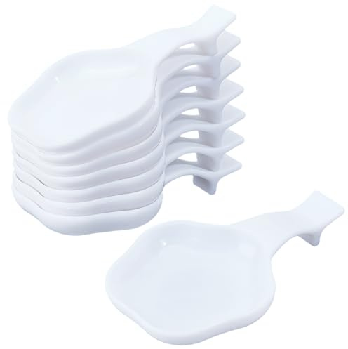 GORGECRAFT 20 Plato de Tinta de Plástico Blanco con Diseño de Flor de Ciruelo para Caligrafía China Y Japonesa Soportes para Acuarela con Pinceles Y Soportes para Escribir Y Pintar.