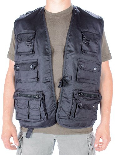 Mil-Tec Unisex Jagd-u Weste, Schwarz, 3XL EU