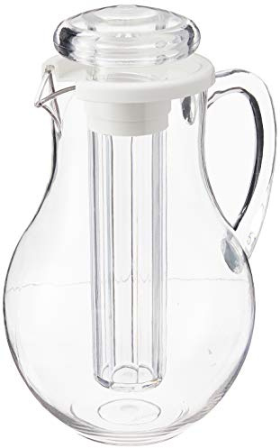 Winco 64oz PC Pitcher w/Ice Tube Core