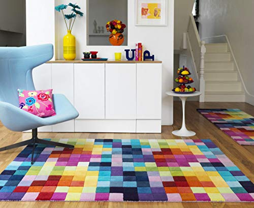 floor factory Moderner Designer Wollteppich Festival Multicolor 200x300cm - Reine Wolle in Leuchtend bunten Farben