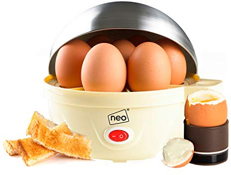 Neo® 3 in 1 Durable Electric Egg Cooker, Boiler, Poacher & Omelette Maker (Cream)