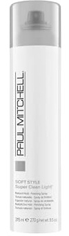Paul Mitchell Super Clean Light Hairspray, Fast Drying, Soft Hold + Natural Finish, For Fine Hair, 9.5 oz