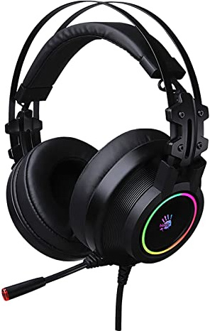 Bloody G528C Wired RGB Gaming Headset, 7.1 Virtual Surround Sound, Noise Cancelling Microphone with Braided USB Cable, On-Ear Volume Control for FPS MMO Games