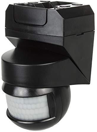 Maclean MCE295 Rilevatore di Movimento a 360 ° Sensore di Movimento a infrarossi 180 ° Sensore Crepuscolare (Nero)