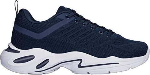 CALTO Herren unsichtbare Höhenerhöhung Schuhe – super leichte sportliche Sneaker – 6,6 cm größer, Blau, 42 EU
