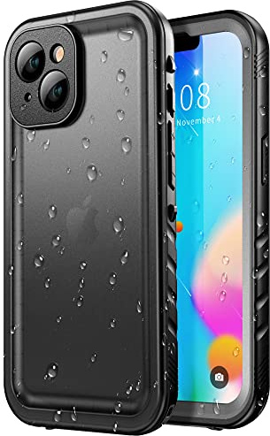 SPORTLINK for iPhone 13 Waterproof Case - Shockproof Heavy Duty Front and Back Cover with [Built in Screen/Camera Protector] 360 Full Body Protective [Dustproof][IP68 Underwater]-Black