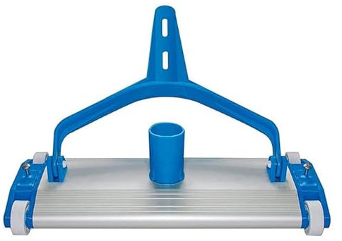 Suinga Limpiafondos con Base de Aluminio para la Limpieza Manual del Fondo de Piscinas, Clip de 450 mm Terminal 2