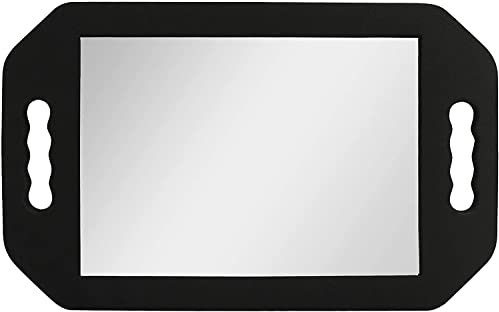 Espejo de peluquero de espuma con doble asa, ligero de mano para peluqueros y peluquerías, parte trasera de la cabeza