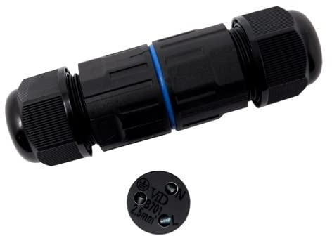 ViD Kabelverbinder IP68 | Kabelverschraubung (3-polig | wasserdicht, für Erdkabel | Verbindungsmuffe, Abzweigdose