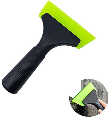 Small Squeegee with 5 Inch Green Rubber Window Tint Squeegee, Mini Wiper Window Tinting Tools with Non-Slip Handle for Car, Glass, Mirror, Shower, Auto,Windows. (Green)
