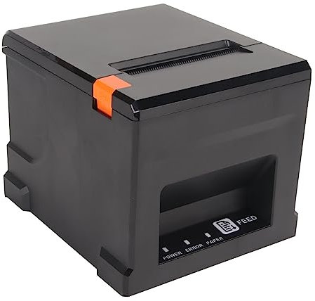Thermo POS Drucker, 80mm Direkt Thermo Belegdrucker mit Automatischer Schneidevorrichtung, USB Restaurantküchendrucker mit LAN Anschluss, Kompatibel mit Linux