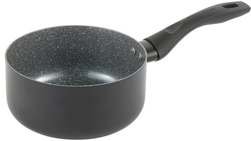 Progress BW12910EU7 Marble Ceramic Pentola a casseruola 16 cm - antiaderente con rivestimento in ceramica marmorizzata, adatta all'induzione, Pentole Leggere, Con Impugnatura Morbida, Capacità 1,4 L