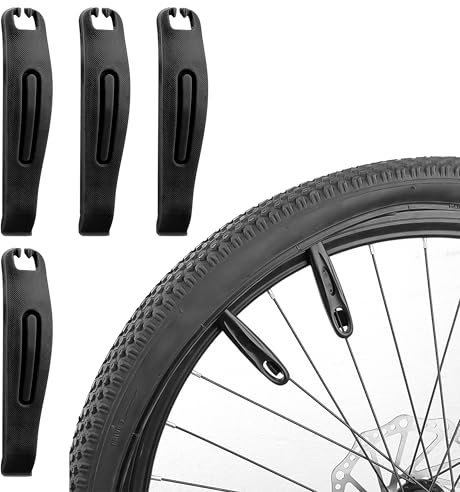 FloraVigo eignet sich für Cross-Country-/Wander-/Rennrad-/MTB-Reifenheber, hochfeste Fahrrad-Reifenheber, Reifenwechsel/Reifenreparatur, Demontage- und Reparaturwerkzeuge (4er-Pack)