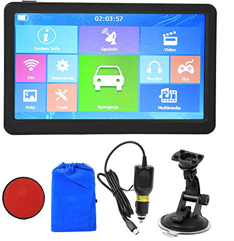 aqxreight Navigatore GPS per Auto, Navigatore GPS Universale 9 Pollici Touch Screen Capacitivo HD 256 MB 8G Sostitutivo per Auto, Camion, Camion (mappa europea)