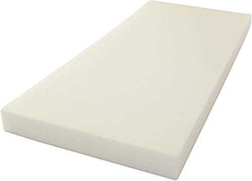 Viglietti Skumgummi för vaddering densitet 21, 25 och 30, tjocklek från 1 till 15 cm. platta 200 x 100 cm svamp för sofffyllning, kuddar, expanderad polyuretan topper (vit, densitet 21 h. 1 cm)