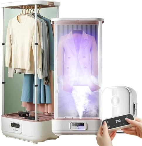 Vaporizador de ropa colgante, secadora eléctrica de 900 W, plancha automática, máquina de secado a vapor portátil e inteligente, plancha y doblado de ropa con control remoto, vapor de secado rápido.