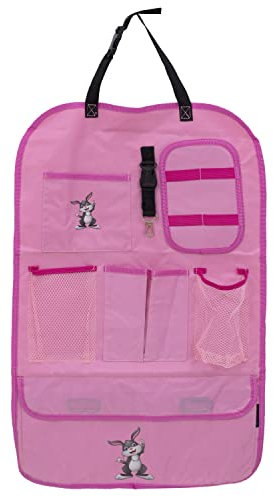Petex Rücksitzorganiser Rückenlehnenschutz Auto, ca. 41 x 64 cm, pink