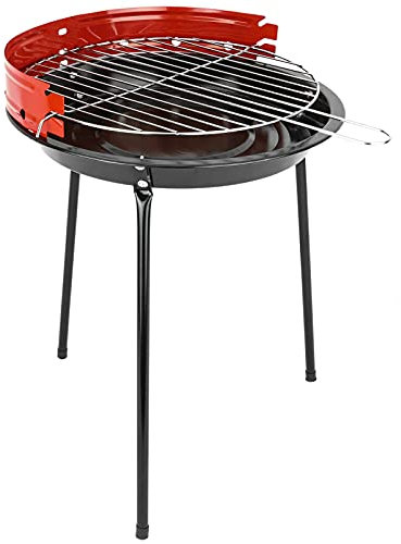 PrimeMatik - Barbacoa de carbón de 33 cm con Patas BBQ Grill para jardín y Camping