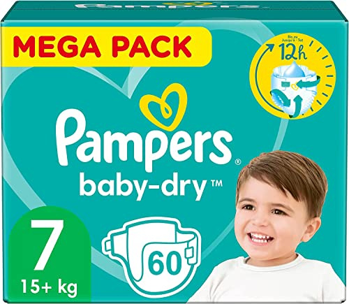 PAMPERS BABY-DRY TAILLE 7 60 COUCHES