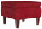 vidaXL Hocker, Sitzhocker Fußhocker mit Holzbeinen, Polsterhocker Fußbank für Wohnzimmer Schlafzimmer Flur, Fußstütze Ottomane, Modern, Weinrot Samt