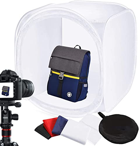 BOLLUMA 80cm Mini estudio foto caja de luz con 4 colores de fondos, portátil tienda de disparos caja de luz para el producto de fotografía