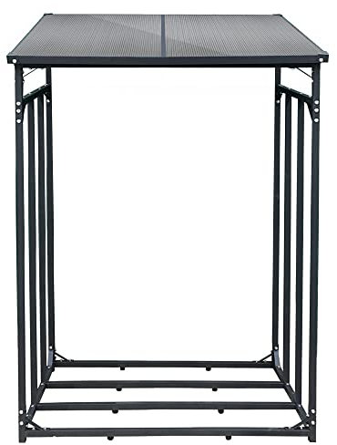 SCHMIDT security tools Kaminholzregal 130x70x185cm Stahl Anthrazit Brennholzregal Holzstappelhilfe Holzunterstand 1,6 m³ Holz-Regal