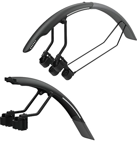 Topeak Unisex – Erwachsene Tetra Schutzblech Set, Schwarz Grau, R1 + R2