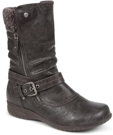 Pavers Slouch Calf Boots - Grey Size 5