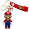 AUTOZOCO Mario Schlüsselanhänger aus Silikon, Super Mario-Schlüsselanhänger, aus Gummi, Mario Bros, Mario-Figur, 7 cm, Silikon, rot