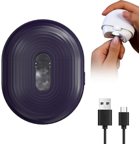 Coupe Ongles Électrique, 2025 Nouveau 2 en 1 Coupe-ongles Automatique Portable avec Lumière, Coupe Ongles & Lime Électrique, Rechargeable USB, Pour Bébés, Adultes, Personnes Âgées (Bleu)