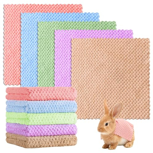 10 stycken tvättbara små djur fleece sängmatta, 30 cm marsvin fleeceinlägg, | pipipi-kuddar, återanvändbara kuddar för marsvin, små djurmattor för kanin, hamstrar, valpar (flerfärgad)