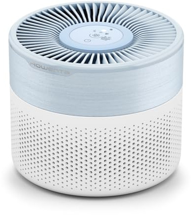 Rowenta Pure Air Mini Luftreiniger, für zu Hause, ultrakompakte Größe, bis 22 m², extrem leiser Nachtmodus, 3-in-1 Filterung, HEPA Allergy+, Weiß/Blau, PU1520F0