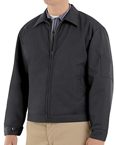 Red Kap Men's Slash Pocket Quilt-Lined Jacket, Black, X-Large