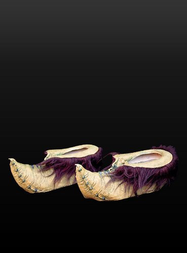 Goblinschuhe Kostüm Zubehör Schuhe Zwerg Gnom grün Karneval Halloween