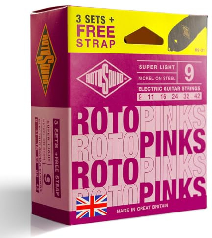 Rotosound R9-31F Set de 3 juegos de cuerdas para guitarra aléctrica