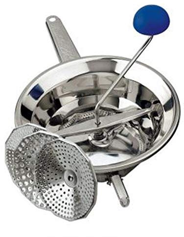 Pentole Agnelli Salsa Pomodoro Passatutto Professionale con 3 Filtri, Scatolato, Alluminio, 33 x 33 cm