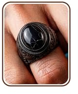 Dochais Svart onyx herrringar retro 316L rostfritt stål ringar för män uttalande cyklist onyxring bekväm oval svart sten tigrar öga ring löfte förlovning bröllop smycken storlek 8-13, Sten, Ingen