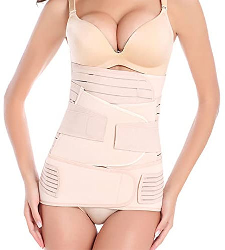 YUYTE Bauchgurt Nach Geburt, 3 in 1 Rückbildungsgürtel Nach Geburt, Shapewear Bauchwickel für Körperformung und Taillenkontrolle, für postoperative Schwangerschaft und täglichen Gebrauch (Größe XL)