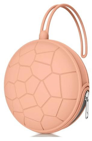 Smlpuame Porta Ciuccio, Portaciuccio in Silicone, Porta Succhietto Senza BPA, Portaciuccio da Viaggio, Custodia Ciuccio per Bambini, Pratica Scatola Porta Ciuccio,Rosso Silenzioso