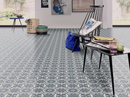 Alpha-Tex PVC Bodenbelag Vinylboden im Retro Look, Zuschnitt (2m breit, 1,5m lang)