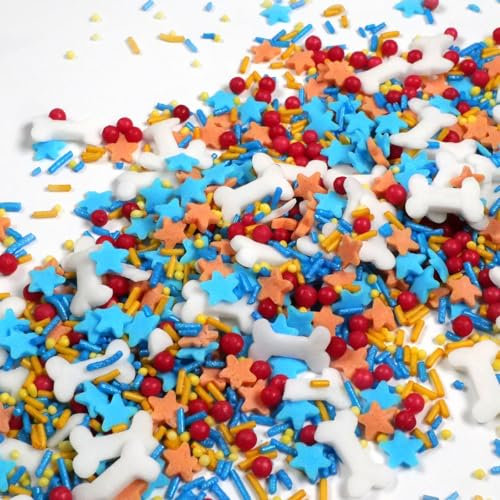 Streuselheld Superhero Puppy 40g Streusel zum Dekorieren und Verzieren von Gebäck aller Art wie Torten Kuchen Keksen Zuckerstreusel