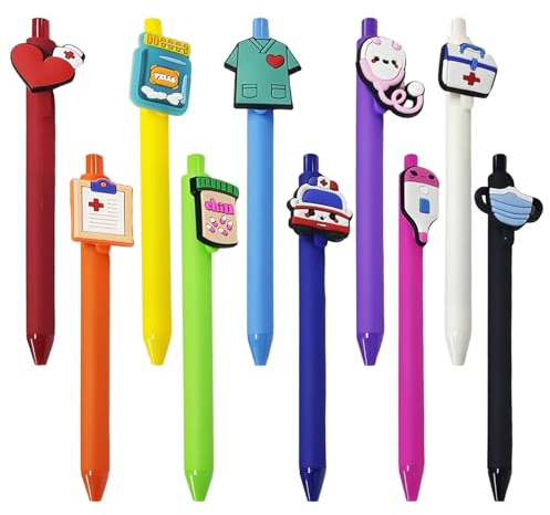 Confezione Da 10 Penne Creative Per Infermiere, Penne Gel A Clic, Penne Gel Per Cartoni Animati Carini, Penne A Sfera Interessanti, Regali Di Cancelleria, Forniture Per Ufficio
