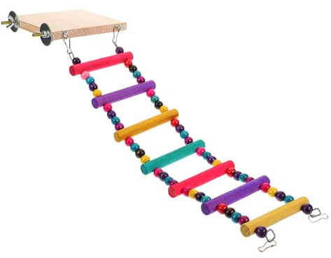 HAPINARY Vogel Leiter Mit Plattform Kletterspielzeug Für Papageien Und Wellensittiche Und Unterhaltsam Für Und Spiel